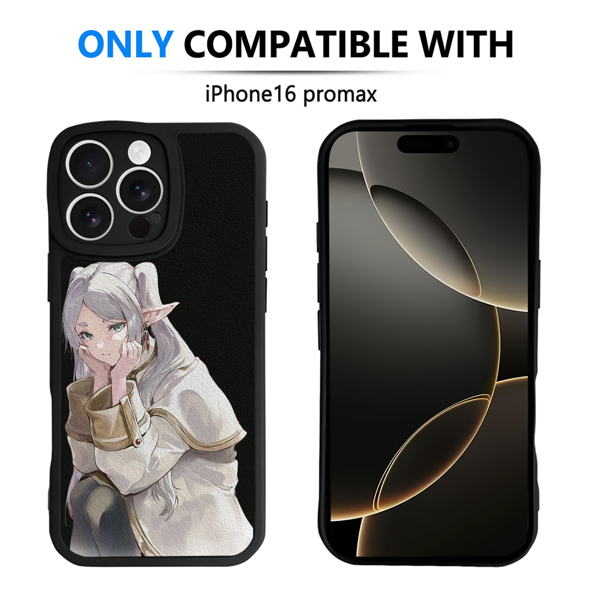 （画像用） 葬送のフリーレン Frieren 【iPhone 16シリーズ対応】シリコンスマホケース（レザー調） 材質：シリコン